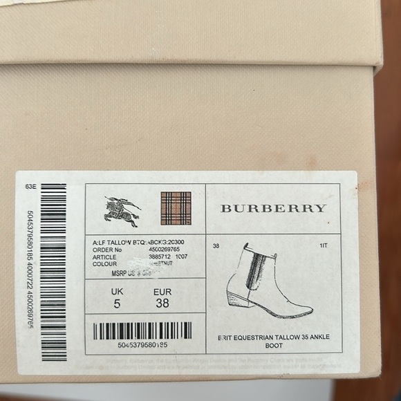 Burberry Britt equestrian, tallow ankle boot chestnut brown-authentic - Picture 5 of 8